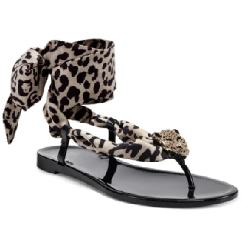 Comfortable Urban Shoes Malana Womens Faux Leather Soft Leg Tie Flats