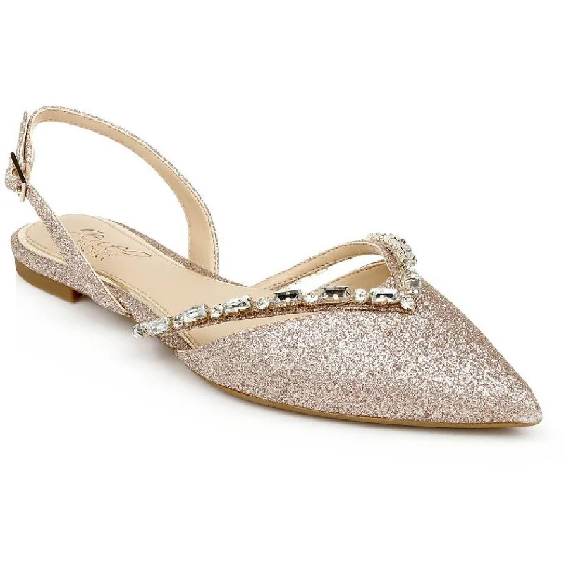 Comfortable Slip-Resistant Shoes Camden Womens Glitter Embellished Slingbacks