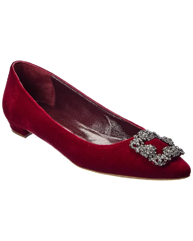 The Latest Fashion Trends Manolo Blahnik Hangisi Suede Flat
