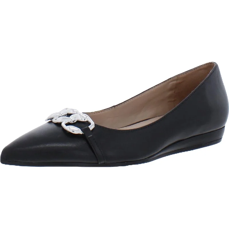Trendy Flats Sale Katalie Womens Leather Almond Toe Ballet Flats