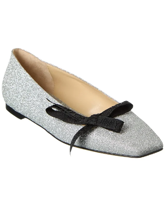 Soft Sole Shoes Jimmy Choo Veda Glitter Ballerina Flat