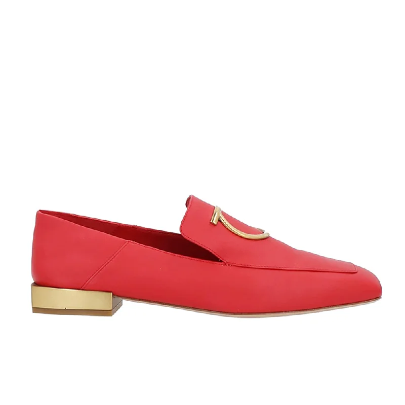 Comfortable Fashionable Shoes Salvatore Ferragamo Women's 'Lana' Gancini Loafer Dress Shoes Red