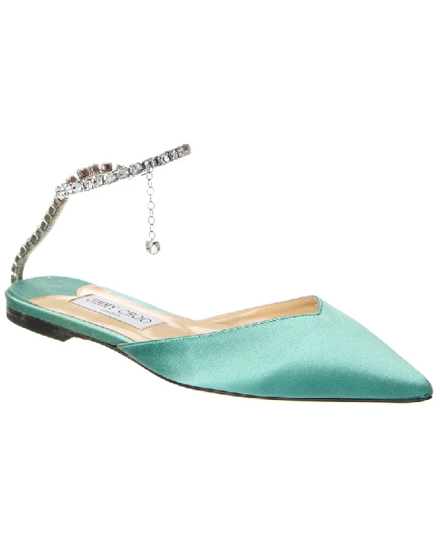 Flirty Fashion Discounts Jimmy Choo Saeda Satin Flat