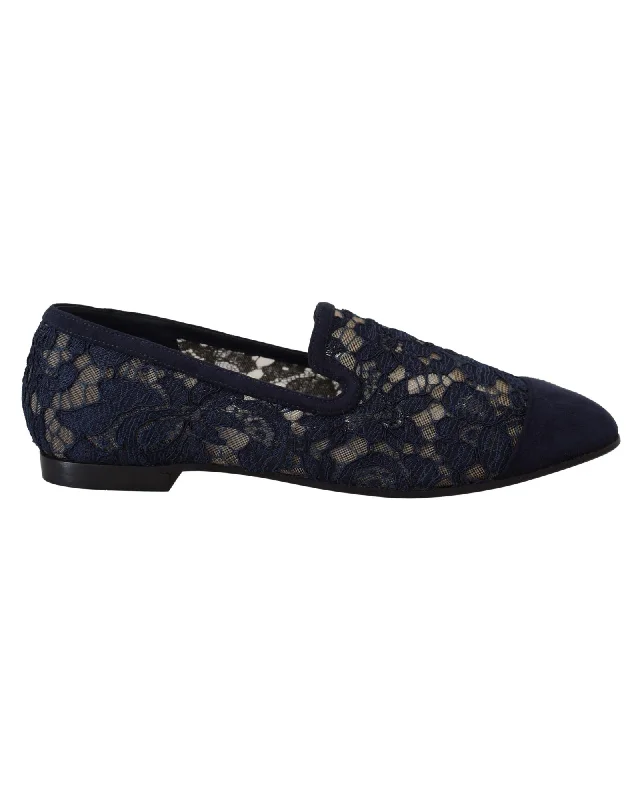Street Style Discounts Dolce & Gabbana Floral Lace Slip Ons