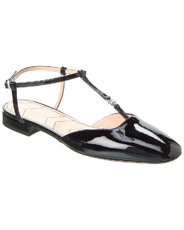 Discount Extravaganza Gucci Double G Patent Ballet Flat