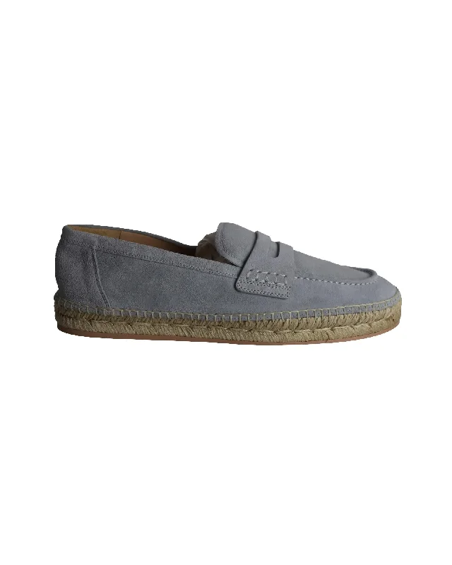 Cool Prices Gianvito Rossi Laid-back Grey Suede Loafers with Elegant Finish