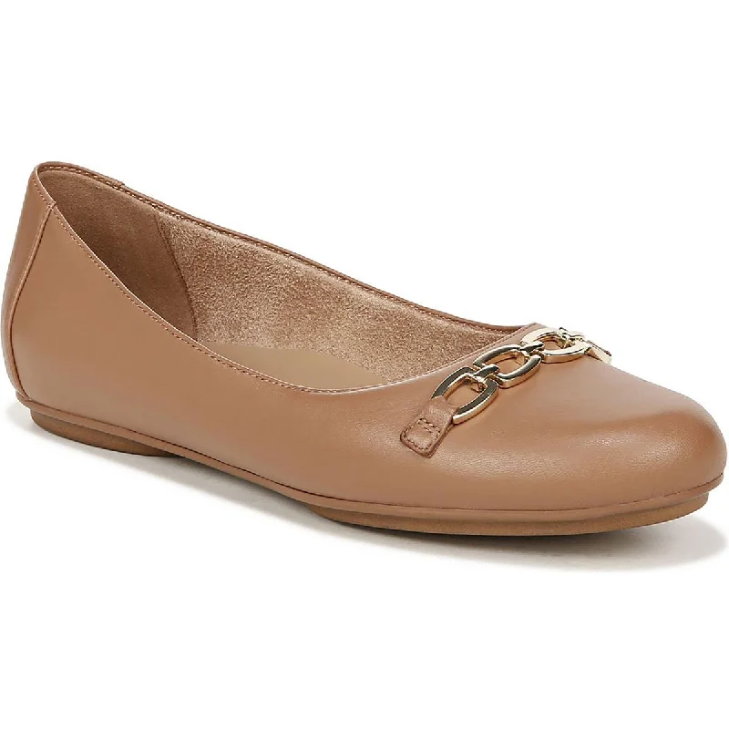 Feminine Luxe Style Sale Mira Womens Leather Slip On Ballet Flats