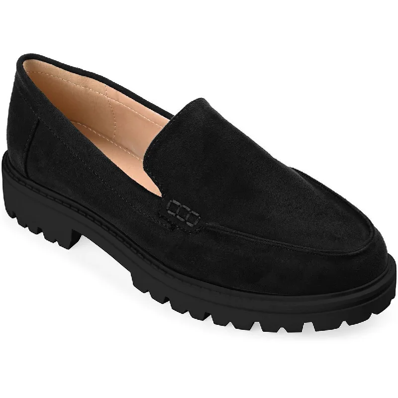 Stay Ahead In Style Erika Womens Faux Suede Slip-On Loafers