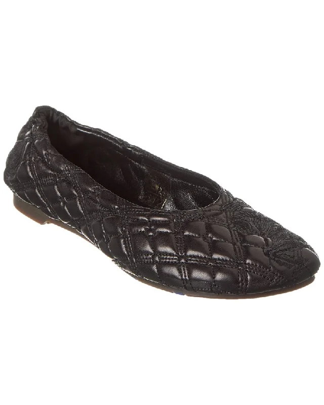 Trend Leading Collection Burberry Sadler Leather Ballet Flat