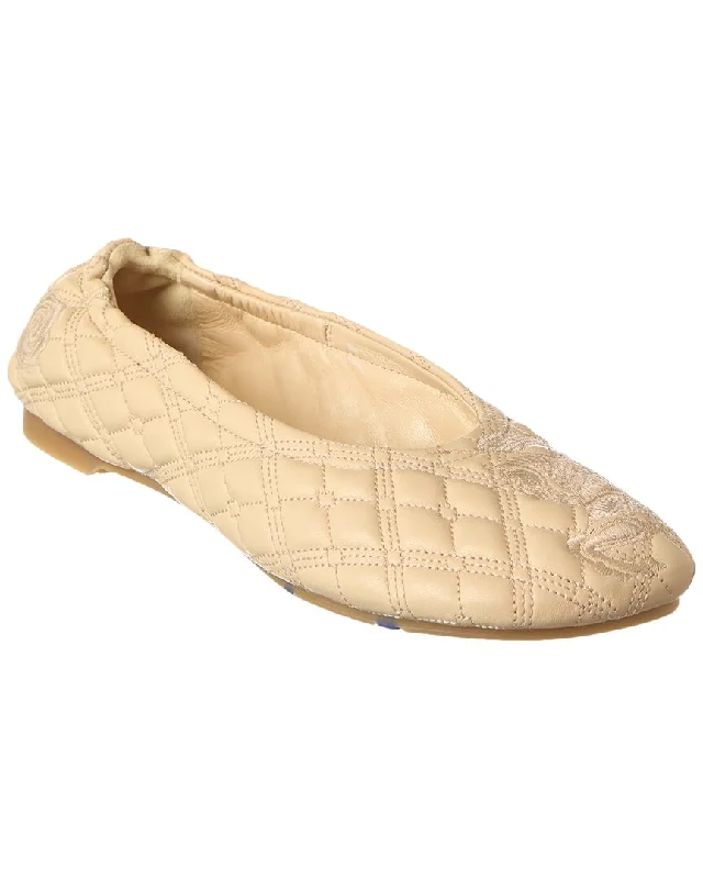 Mega Sale Burberry Sadler Leather Ballet Flat
