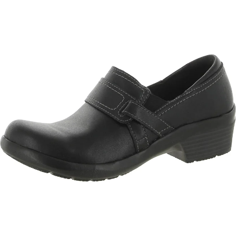 Seasonal Footwear Sale Angie Poppy Womens Leather Slip-On Clogs