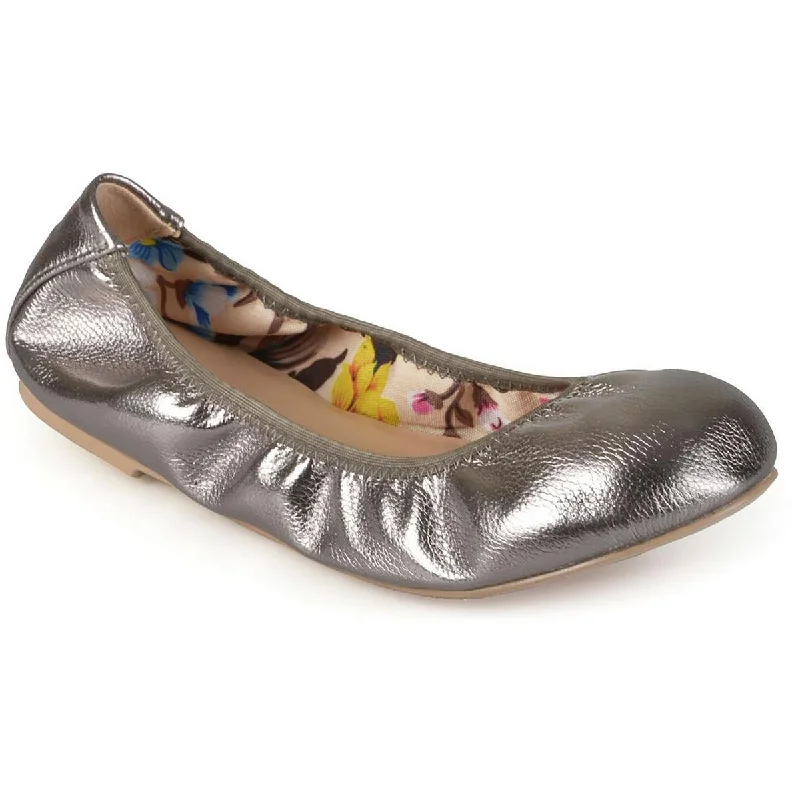 Contemporary Casual Footwear Womens Metallic Ballet Flats