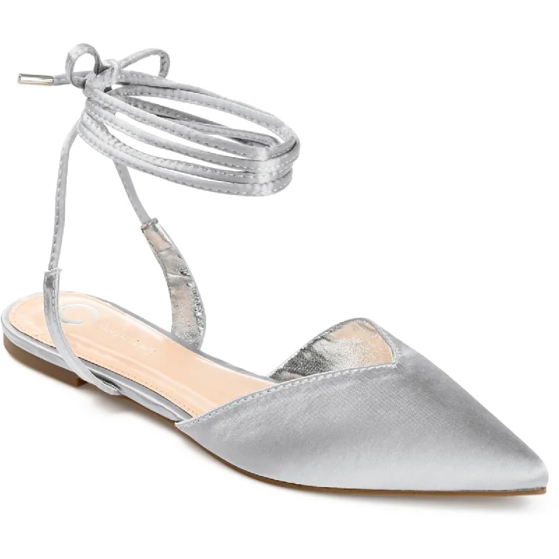 Modern Urban Slip-Ons Womens Padded Insole Lace Up Flats