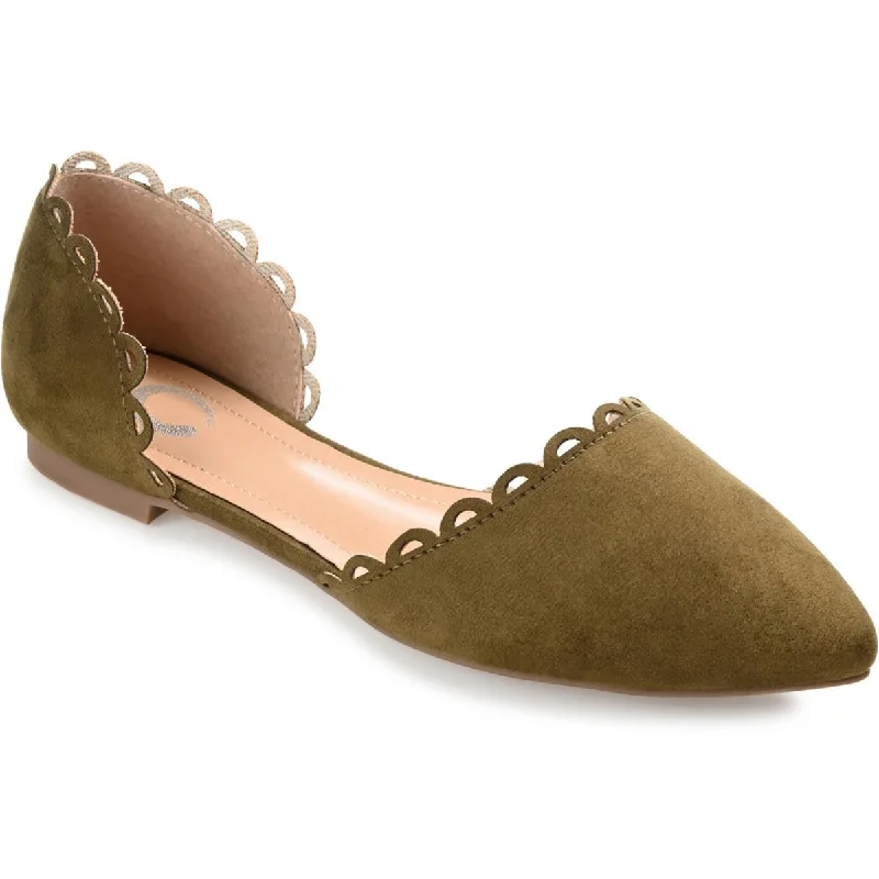 Bold Fashion Footwear Jezlin Womens Faux Suede Pointed Toe D'Orsay
