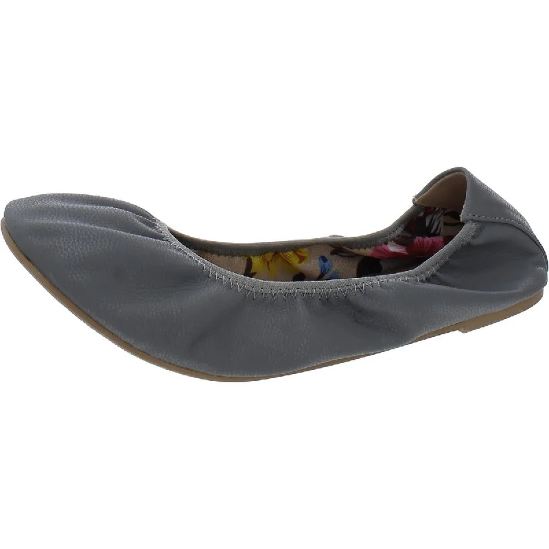 Comfortable Flats Womens Comfort Insole Faux Leather Ballet Flats