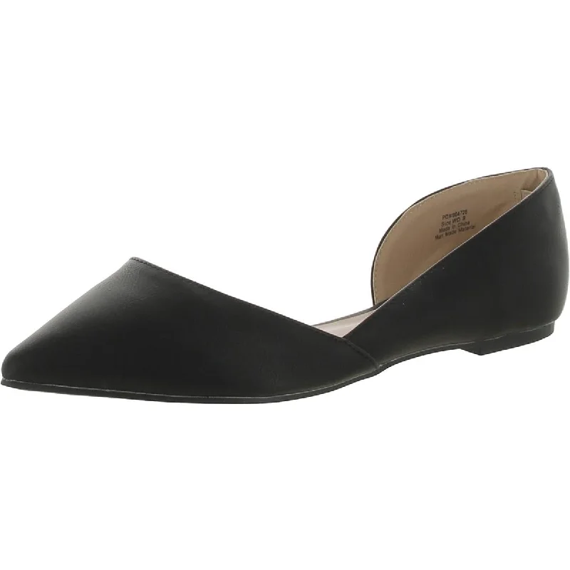 Comfortable Trendy Shoes Womens Faux Leather Pointed Toe D'Orsay