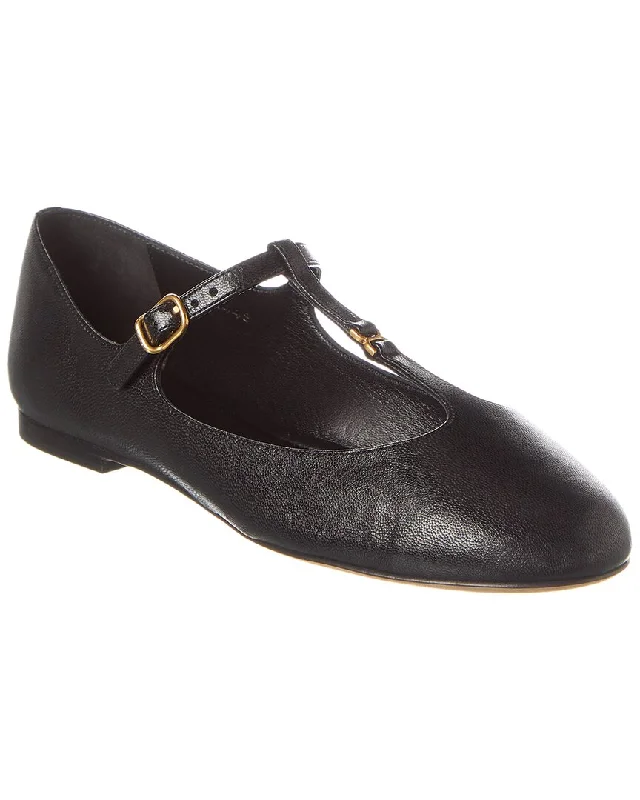 Breathable Flats Offers Chloé Marcie Leather Ballerina Flat