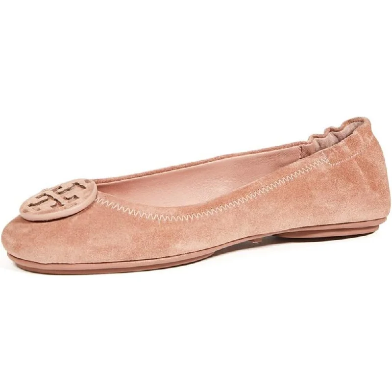 Versatile Shoes Promotion Tory Burch Women's Suede Leather Minnie Ballet Flats Malva