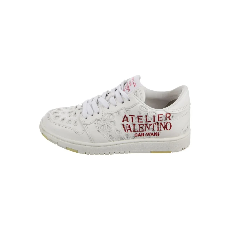 Fashion Forward Valentino Garavani Leather Graphic Print Sneakers