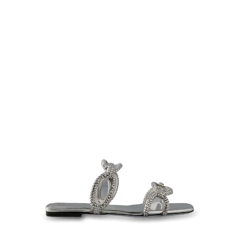 Premium Footwear Sale Valentino Garavani Chain Embellished Slip-On Sandals