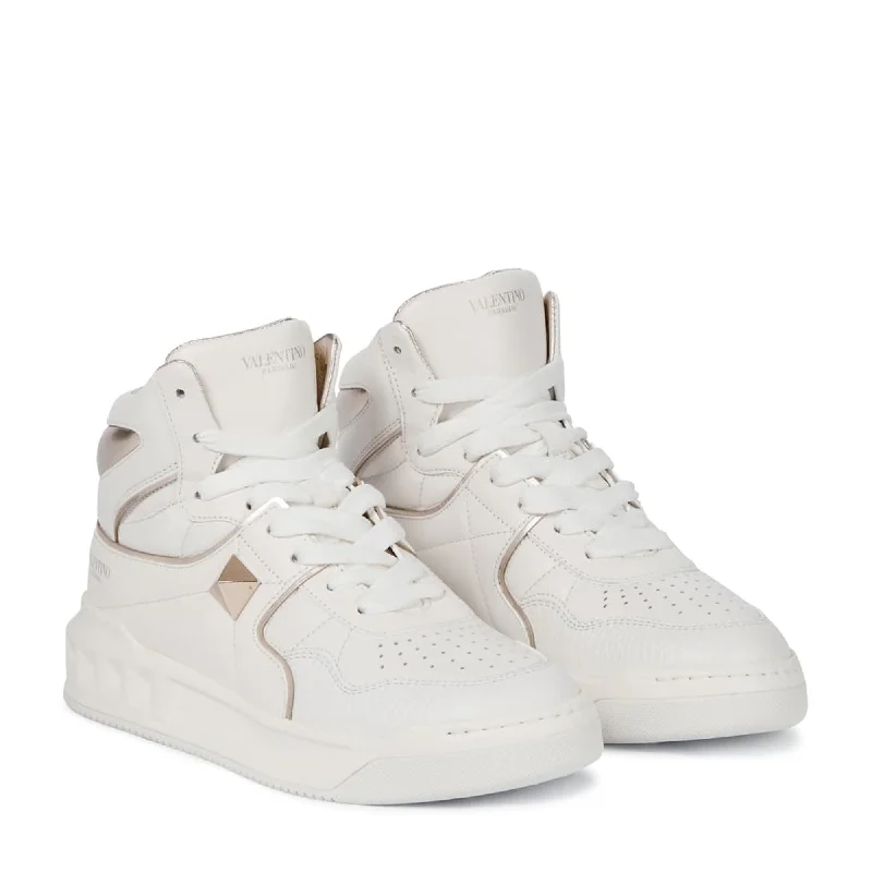 Breathable Flats Offers Valentino Garavani One Stud High-Top Sneakers