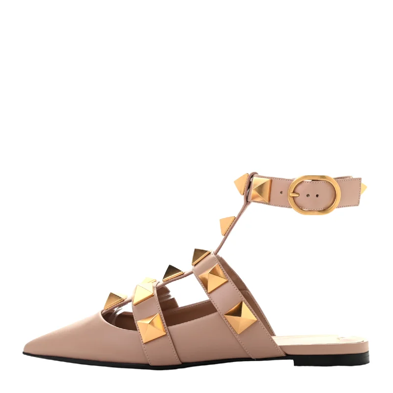 Cozy Winter Boots Promotion Valentino Garavani Roman Stud Flat Ballets
