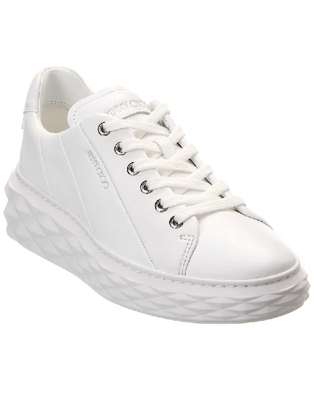 Flexible Sole Shoes Sale Jimmy Choo Diamond Light Maxi/F Leather Sneaker
