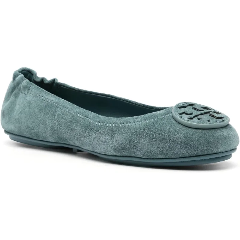 Luxury Streetwear Shoes Tory Burch Women's Minnie Travel Ballet Flats, Steel Blue