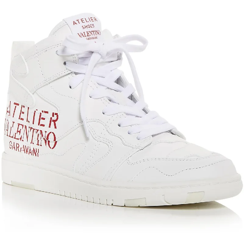 Women's Foot-Friendly Shoes ATELIER Womens Patent Leather High-Top Casual And Fashion Sneakers