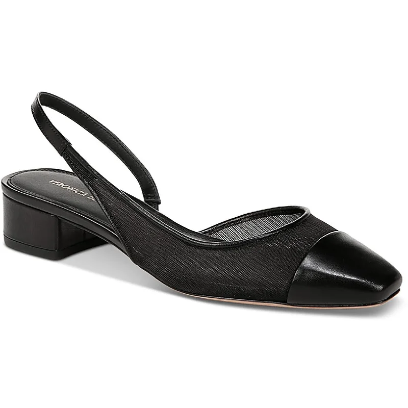 Breathable Shoes Discount Cecile Sling Womens Mesh Block Heel Slingbacks