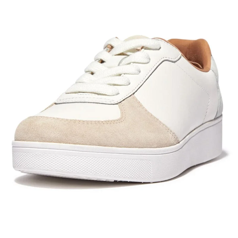Comfortable Flats Sale Fit Flop Rally Suede Back leather Sneaker - White