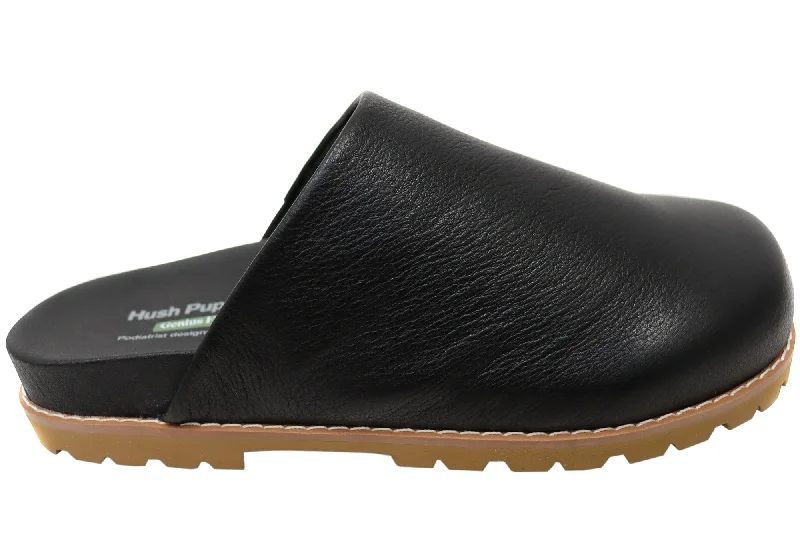 Style Redefined Hush Puppies Queen Womens Leather Comfortable Open Back Shoes