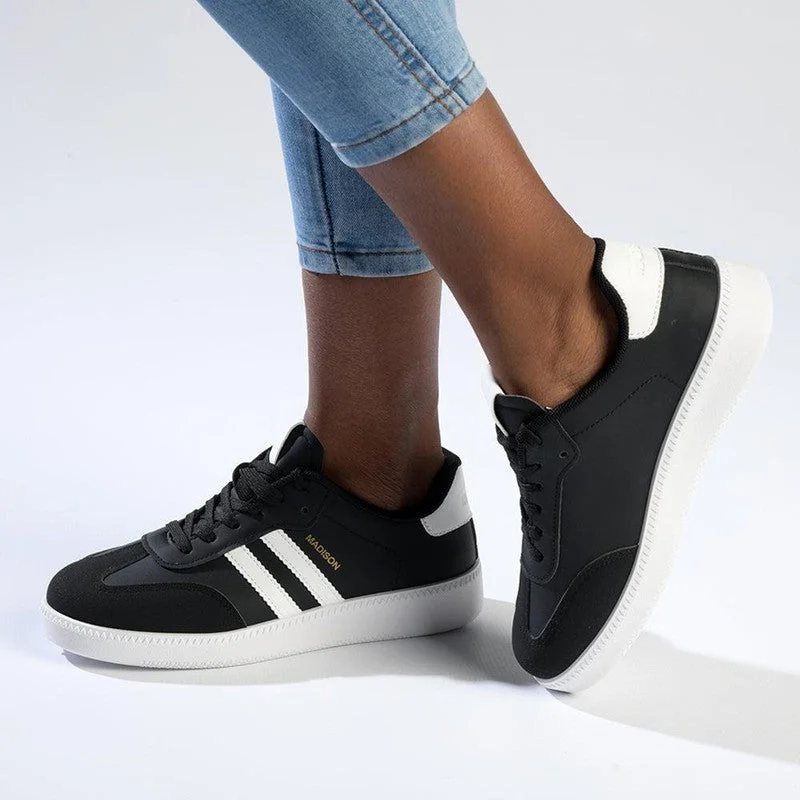 Timeless Elegance Redefined Madison Ariella Fashion Sneaker - Black / White