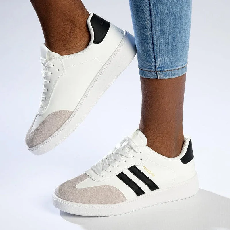 Limited Stock Madison Ariella Fashion Sneaker - White / Black