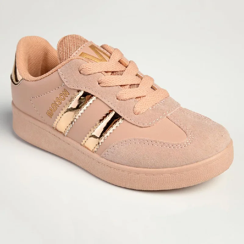 Chic Style, Always In Vogue Madison Sissy Girls Sneaker - Pink/Gold