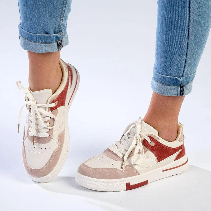 Supportive Shoes Offer Madison Tamara Sneaker - White/Pink Multi