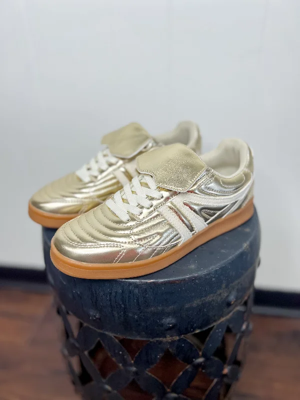 Playful Fashion Offers [Steve Madden] Madrid Gold Sneaker