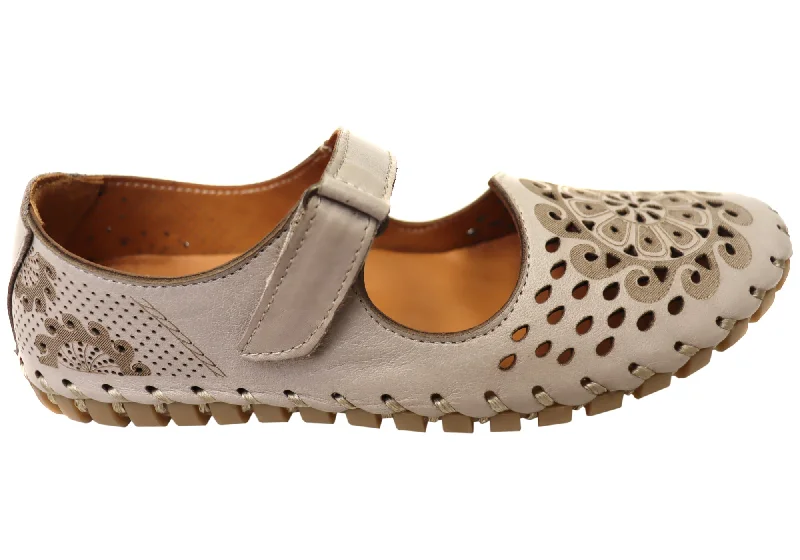 High-End Style Discounts Orizonte Galene Womens European Comfortable Mary Jane Leather Shoes