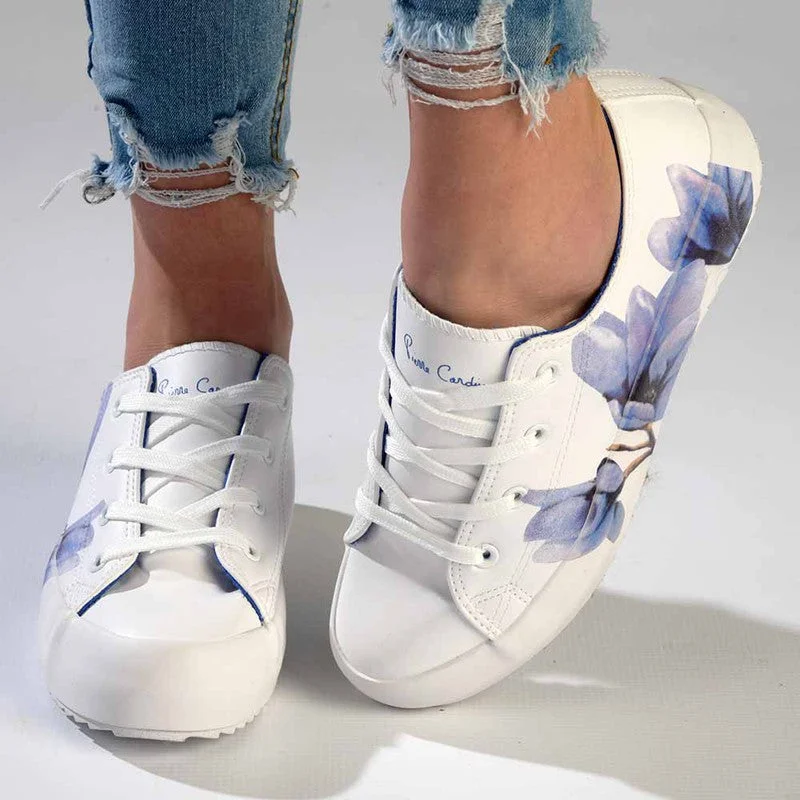 Comfortable Minimalist Shoes Pierre Cardin Gardin Sneaker - White / Blue