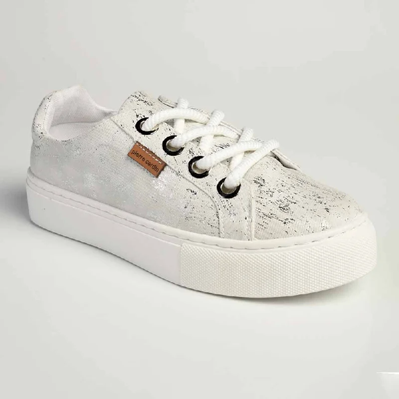 Premium Boots Discounts Pierre Cardin Lucie 6 Sneaker - White/Silver