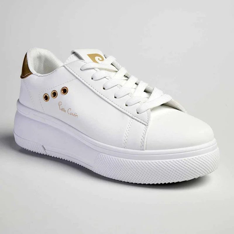 Durable Fashion Picks Pierre Cardin Valentine Sneaker - White / Gold