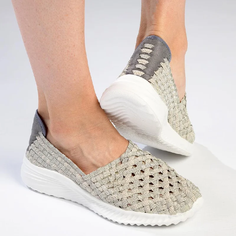 You'Ll Love Us Because Rock Spring Tosh Woven Slip On - Beige/White