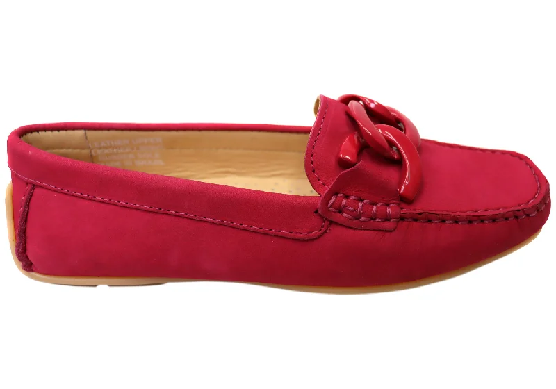 Relaxed Style Deals Savelli Emile Womens Comfortable Leather Loafer Shoes Made In Brazil
