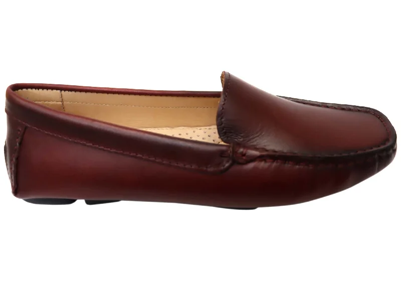 Budget Saver Savelli Linda Womens Comfort Leather Loafer Shoes Made In Brazil