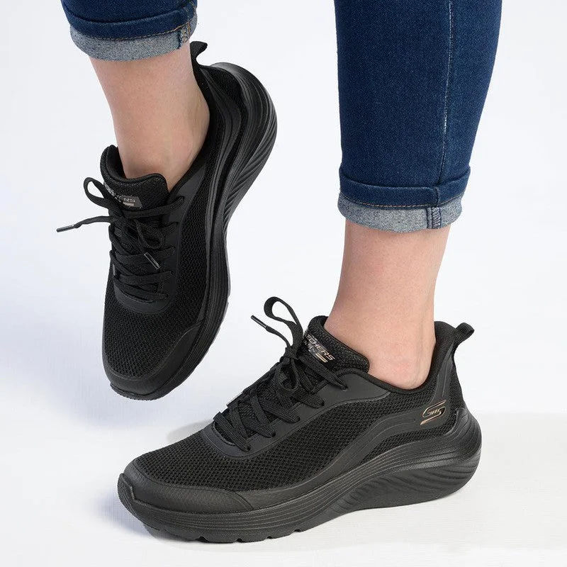 Clearance Sale, All Cheap Skechers Bobs Squad Waves Lace Up Sneaker - Black