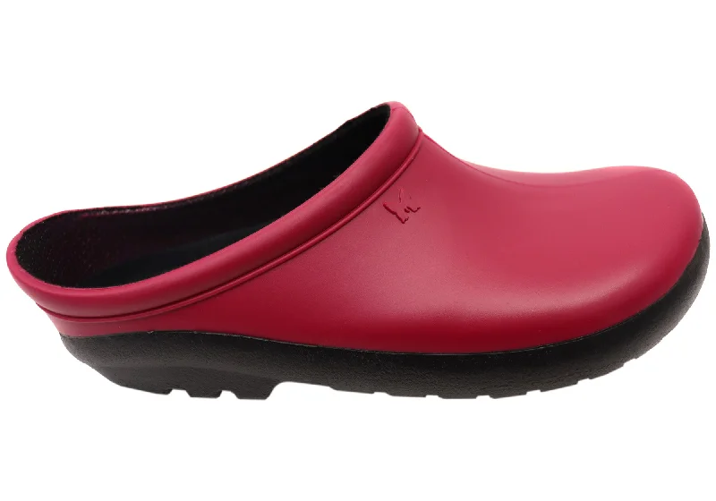 Statement Boots Offer Sloggers Comfortable Womens Premium Clog Sangria Red