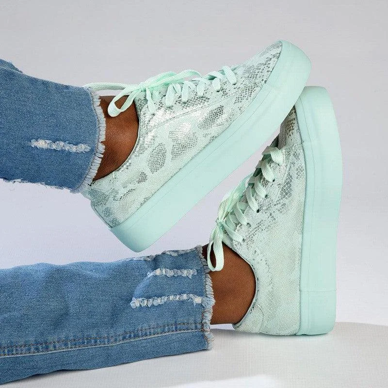 Everyday Shoes Promotion Soft Style by Hush Puppies Fordan Floral Sneaker - Mint