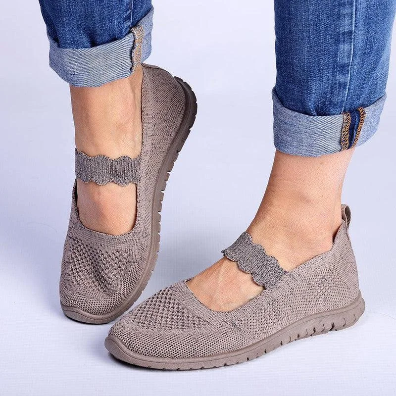 On-Trend Fashion Offers Soft Style by Hush Puppies Nan Mary Jane Fashion Sneaker - Taupe
