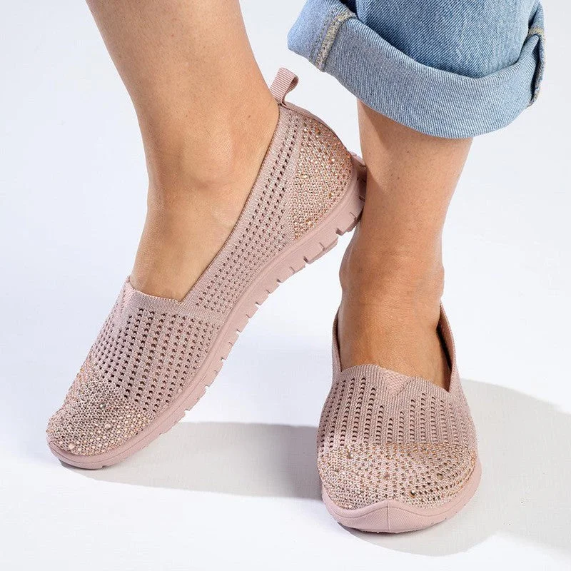 Women's Statement Boots Soft style by Hush Puppies Nani Diamante Sneaker - dusty pink