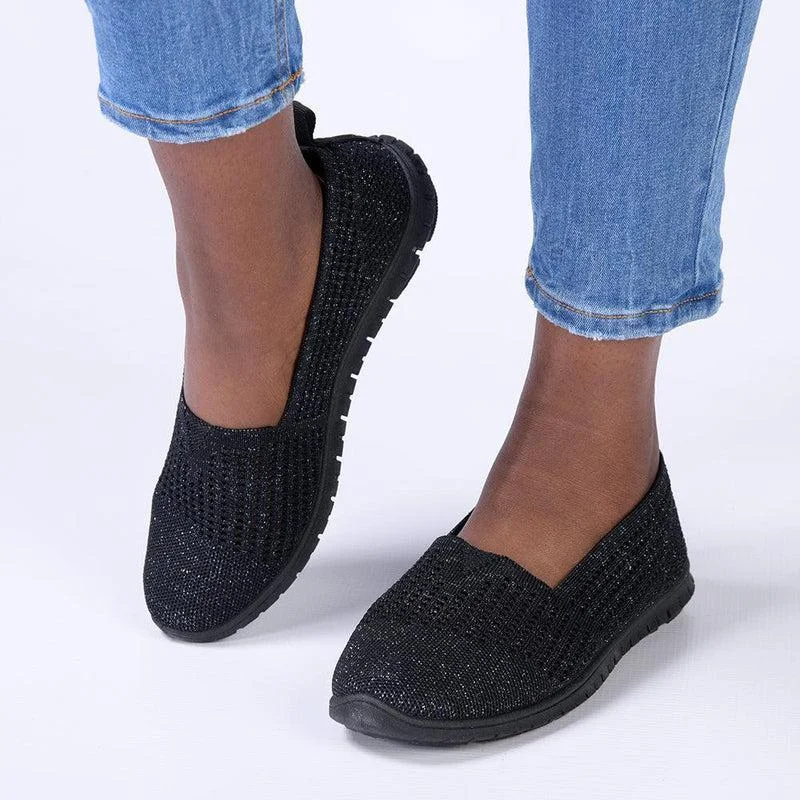 Trendy Women's Wear Collection Soft style by Hush Puppies Nani Lurex Sneaker - Black